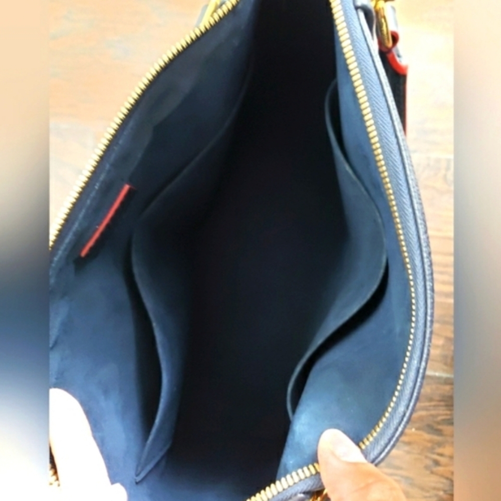 Louis Vuitton Empreinte VTote MM And Matching Victorine Wallet Marine Rouge - Picture 4 of 15